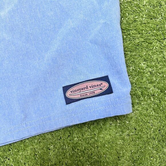 Vineyard Vines Heather Stretch Board Shorts Mens 28 Blue Swim Trunks - Picture 2 of 7